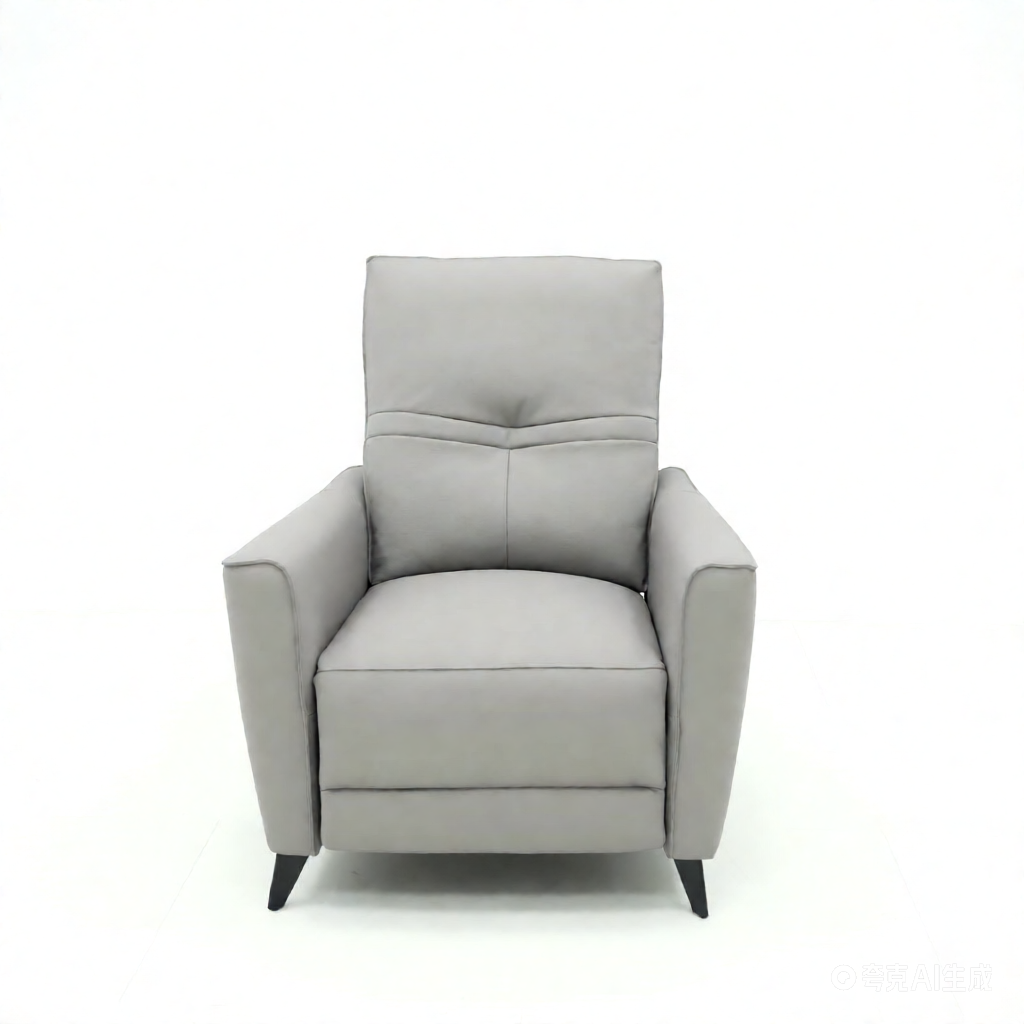 Rainbow Home Leman light grey genuine leather recliner