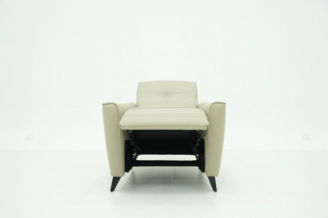 Leman genuine leather recliner side view