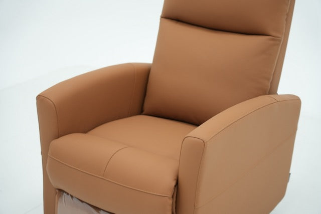 Tan manual recliner reclining position